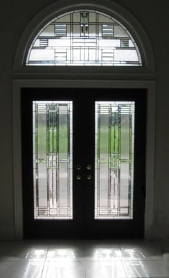 Stained Glass door design at a house