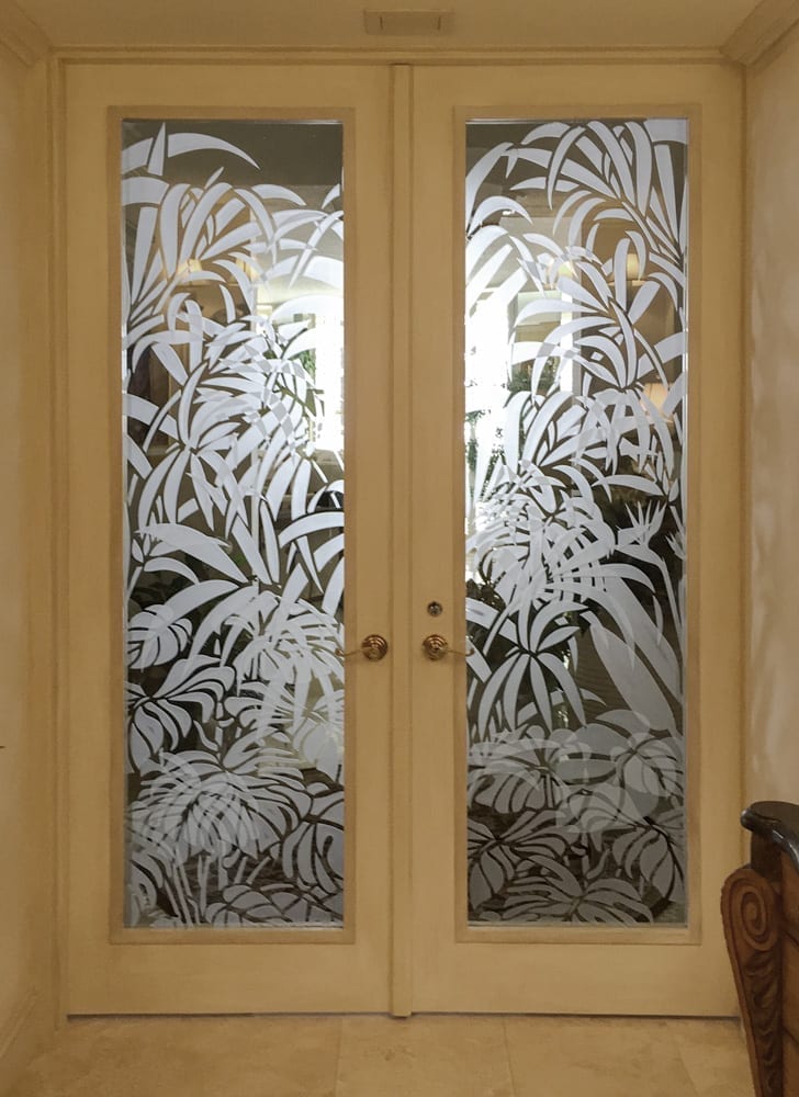 Stained glass door design