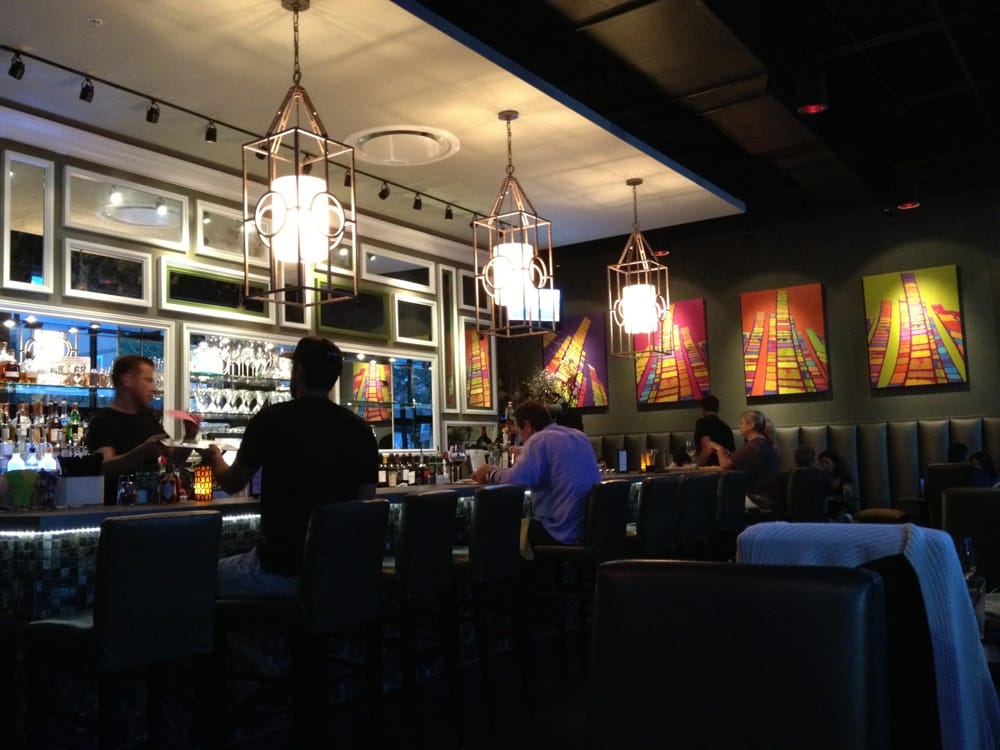 Antiqued mirrors at a restaurant